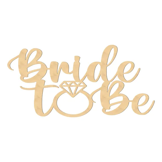 Letrero Mdf Bride To Be Novia Madera Decorar 60x30cm
