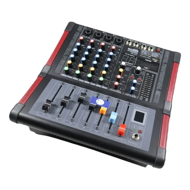Mezcladora Amplificada 4ch Romms Pmx-4ch Dps 500w Usb Graba