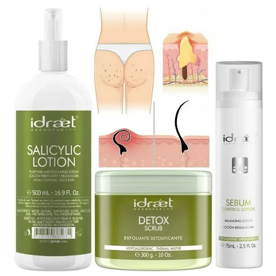 Peeling Detox Salicilico P/ Foliculitis Acne Espalda Gluteos