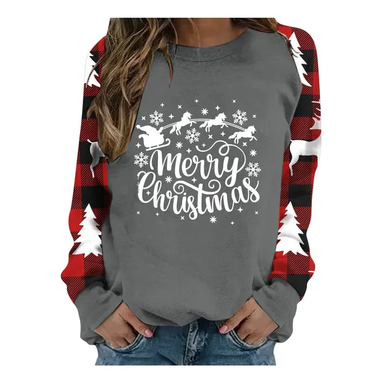 Ayaso Jerseis Navideño Ligero Para Mujer Ropa Calle 3d Tops