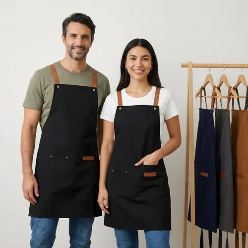 A Unisex Apron Featuring Fresh Floral And Insect Patterns, P