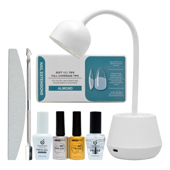 Kit Soft Gel Completo Cherimoya + Lámpara Inalambrica 18w