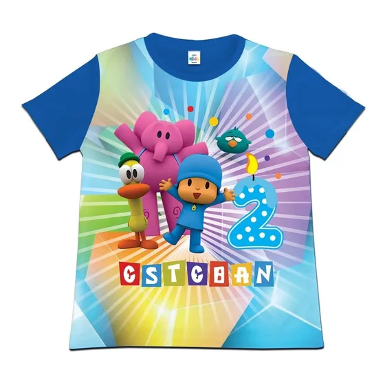 Franela Camisa Niño Niña Pocoyo En Algodon