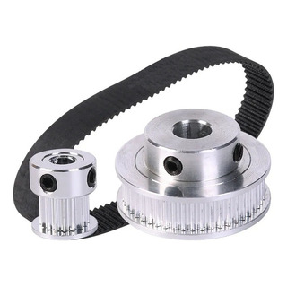 Polia Gt2 20 + 40 Dentes Correia 400mm 10mm Redução 2:1 40f8 Polia Gt2 20 + 40 Dentes Correia 400mm 10mm Redução 2:1 40f8