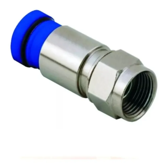 Conector Rg6 De Compresión Para Coaxial Set 10 Unidades