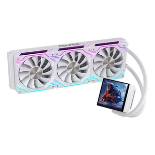 Water Cooler 360mm Round5 Zephyro Argb Tela 4 Customizável Cor Branco