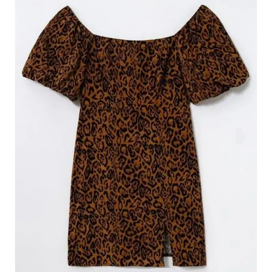 Vestido Animal Print Bluesteel Renner Nuevo Sin Uso