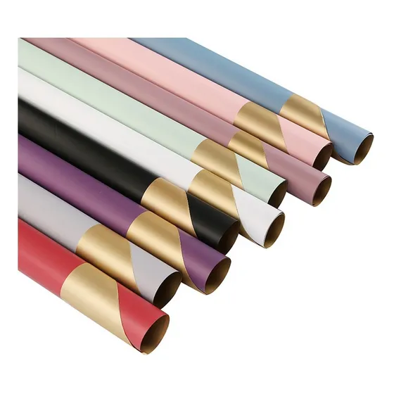 Pack X20 Papel De Regalo Metalizado Dorado Envoltorio Cumple