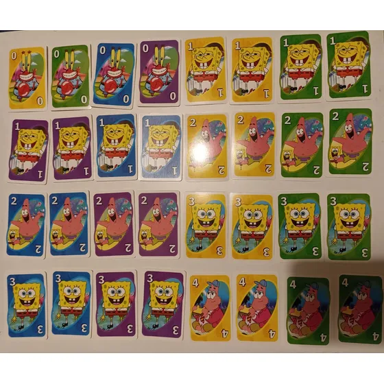 Uno Bob Esponja Juego De Cartas Nickelodeon Spongebob