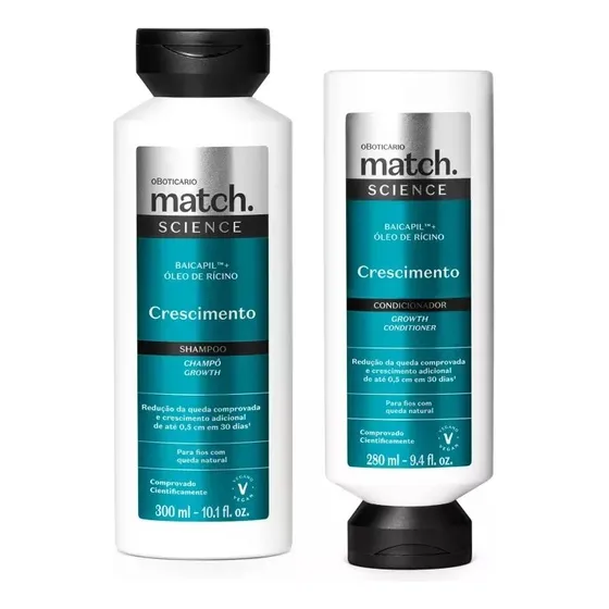 Combo Match Tônico Do Crescimento: Shampoo + Condicionador