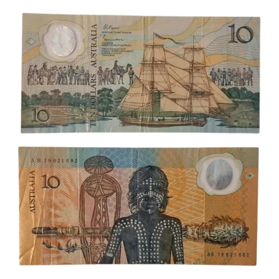 Billete Coleccionable Australia 10 Dolares  1988