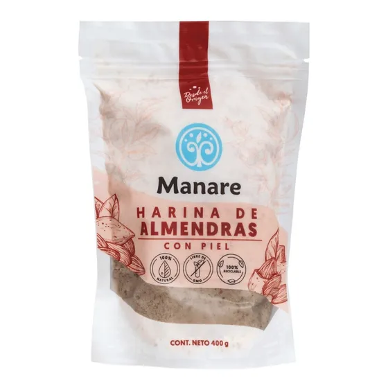 Harina Almendras Con Piel 400g - Manare