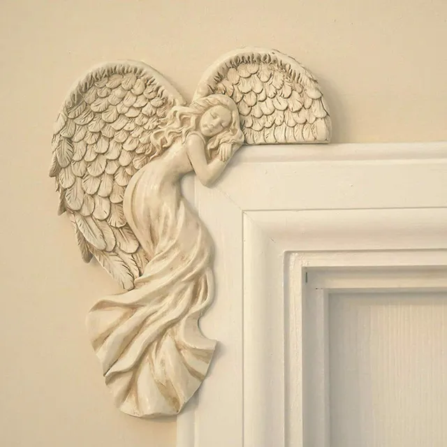 Escultura De Resina Con Marco De Puerta De Ángel Para Pared 