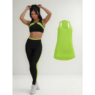 Kit Conjunto Fitness Feminino Roupa Academia Legging Cropped Kit Conjunto Fitness Feminino Roupa Academia Legging Cropped
