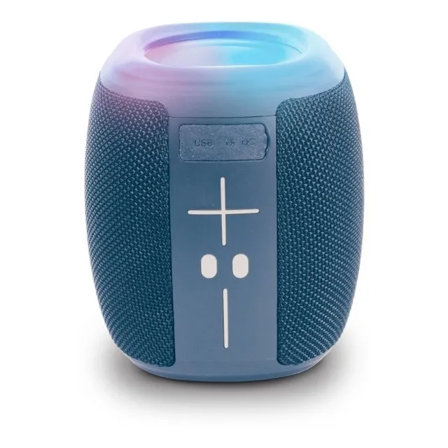 Misik - Bocina Bluetooth Portatil - Luz Led - Usb, Sd Y Fm Color Azul