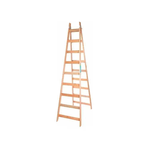 Escalera Pintor Reforzada 9 Escalones Pintumm Color Madera