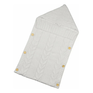 Manta Frazada Tejida, Saco Para Dormir, Bebe, Blanco Manta Frazada Tejida, Saco Para Dormir, Bebe, Blanco