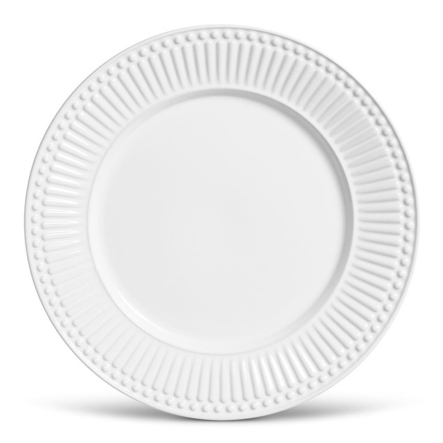 Conjunto Com 6 Pratos Rasos Roma Ravenna Branco Porto Brasil Conjunto Com 6 Pratos Rasos Roma Ravenna Branco Porto Brasil