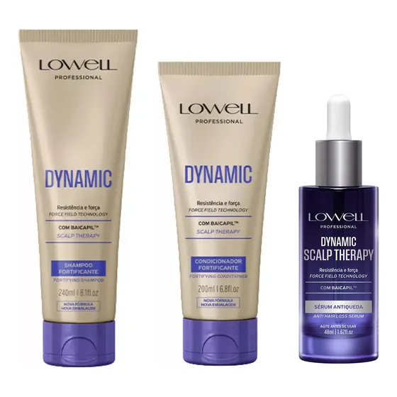 Kit Dynamic Lowell Antiqueda, Força E Crescimento 3 Produtos