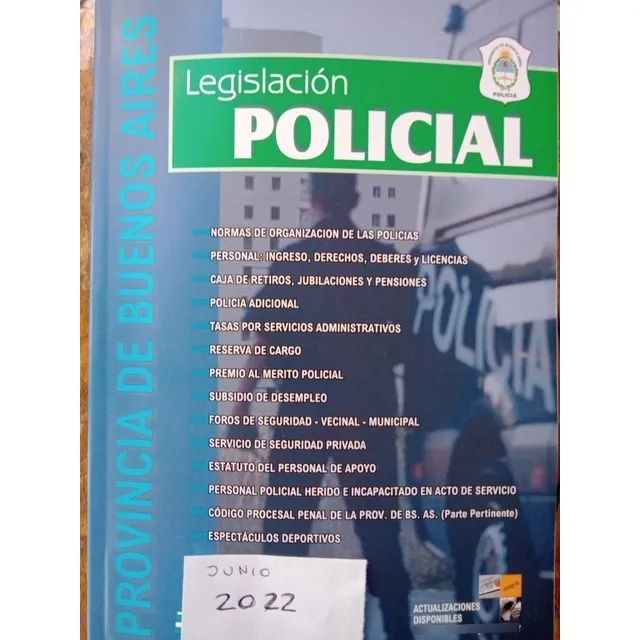 Legislación Policial De La Provincia De Buenos Aires 2019