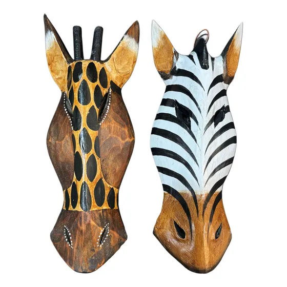 Mascara Zebra O Jirafa 30cm  N°21/ Ambienteyaromas