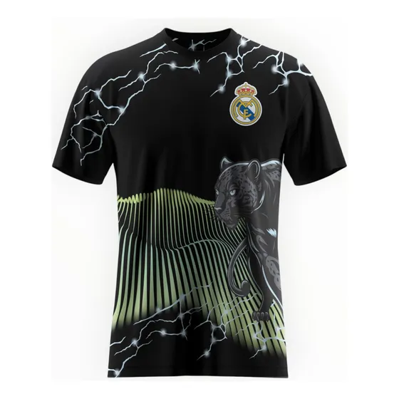 Jersey Del Real Madrid Pantera Negra Playera Hombre Fútbol