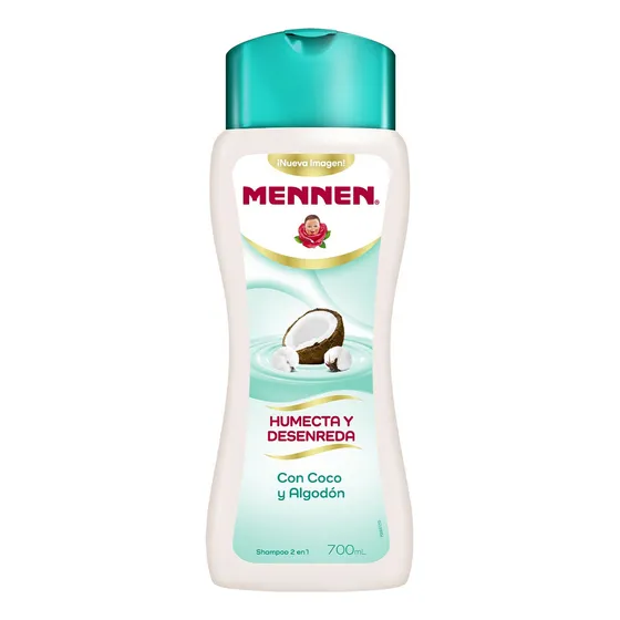 Shampoo Mennen Humecta y Desenreda Coco y Algodón 700 ml