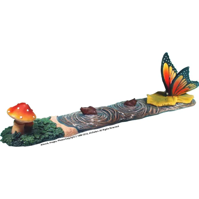 Mariposa Magic Mushrooms Estanque Jardin Stick Quemador