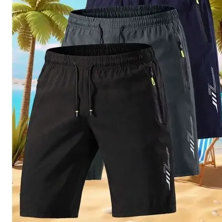 Kit 3 Shorts Masculinos Esportivos Leves Secagem Rápida