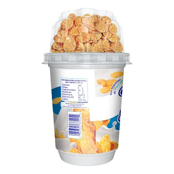 Vaso Domo Para Yogurt, Copa Cereal Foil De Aluminio, Yogurt