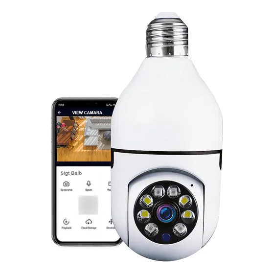 Cámara Bombillo De Seguridad Wifi Inalámbrica Sight Bulb