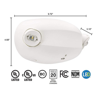 Luminaria De Emergencia De Led 1.2w Elm2l M12 Doble Óptica Color Blanco Luminaria De Emergencia De Led 1.2w Elm2l M12 Doble Óptica Color Blanco