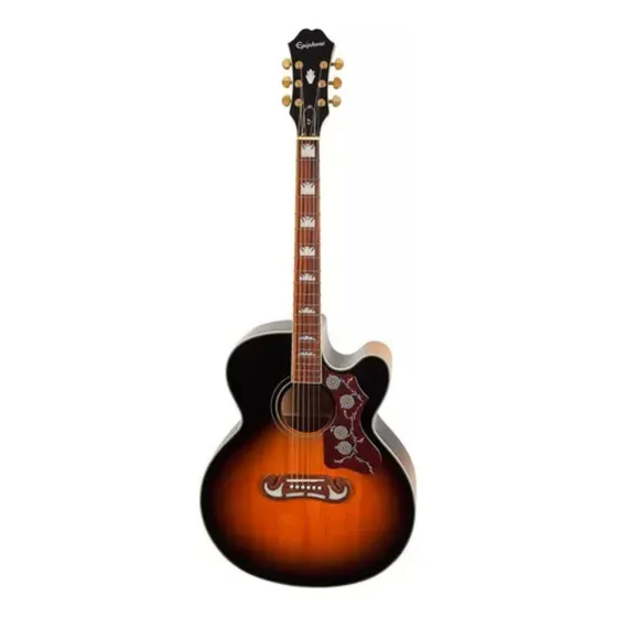 Violao EpiPhone J-200 Ec Studio Aço Vintage Sunburst