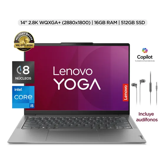 Laptop Lenovo Yoga Slim 6 Ci5 16gb 512ssd + Audífonos