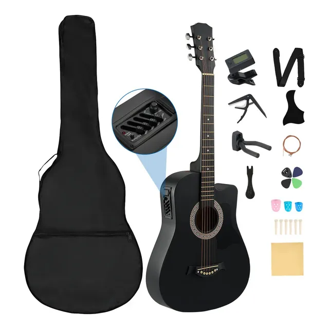 Guitarra Acústica Clásica Laqueada Dewinner JT38 Con Accesorios