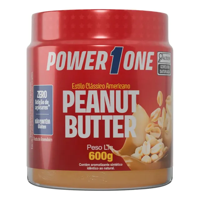 Power 1 One Pasta De Amendoin Pote 600g - Peanut Butter