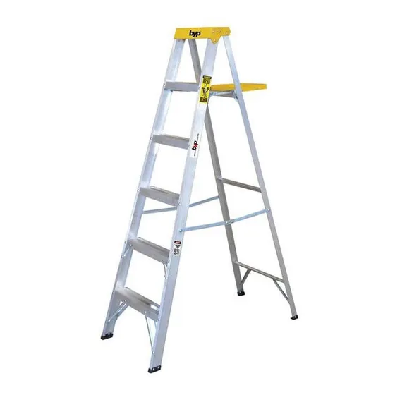 Escalera Tijera Aluminio Profesional 5 Esc 120kg 1.83m Byp Color 52053
