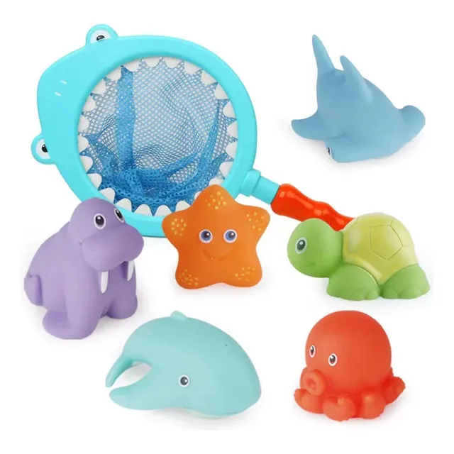 Brinquedo Pescaria De Banho Tubarão Baby Bichinhos Oceano 