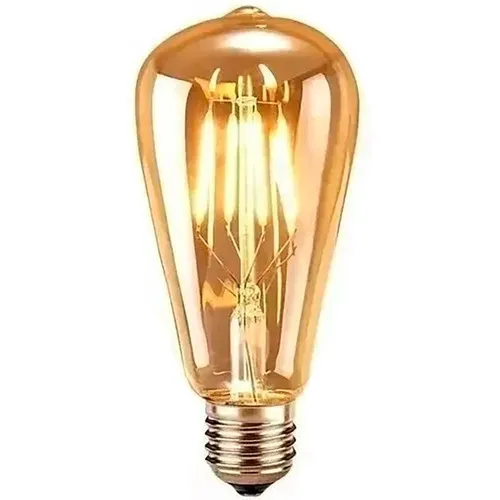 Lâmpada Filamento Led Decorativa Retrô Vintage Âmbar St64 Cor da luz Branco-quente 127/220V