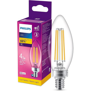 Foco Philips Led Classic B11 E14 Filamento Forma De Vela Foco Philips Led Classic B11 E14 Filamento Forma De Vela