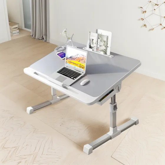 Escritorio Plegable Ajustable Para Cama Con Usb Iunik