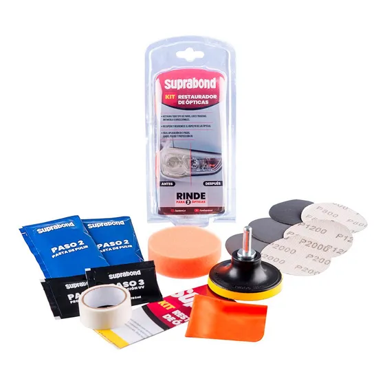 Kit Restaurador De Ópticas Suprabond - Pulido De Faros Color Transparente