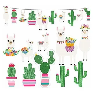 2021 Llama Cactus Banner Garland Party Supplies, Decoracione 2021 Llama Cactus Banner Garland Party Supplies, Decoracione