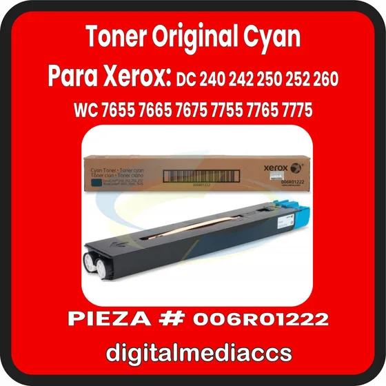 Toner Xerox Original Cyan Para Docucolor 252 Y Similares
