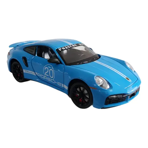 Miniatura Carro Porsche 718 Boxster Azul de Metal Escala 1:24 com