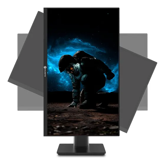 Monitor 23,8 Polegadas Led Full Hd Pivot Rotativo Goldentec 120hz Hdmi/vga Bordas Ultrafinas Preto