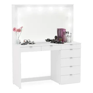 Penteadeira DitĂĄlia 7 Gav 2 DivisĂłrias Br Kit Luz Camarim Cz Cor Branco Penteadeira DitĂĄlia 7 Gav 2 DivisĂłrias Br Kit Luz Camarim Cz Cor Branco