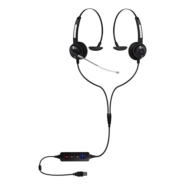 Kit Monitoramento Call Center Headset Usb Voip Htu-310 Cor Preto
