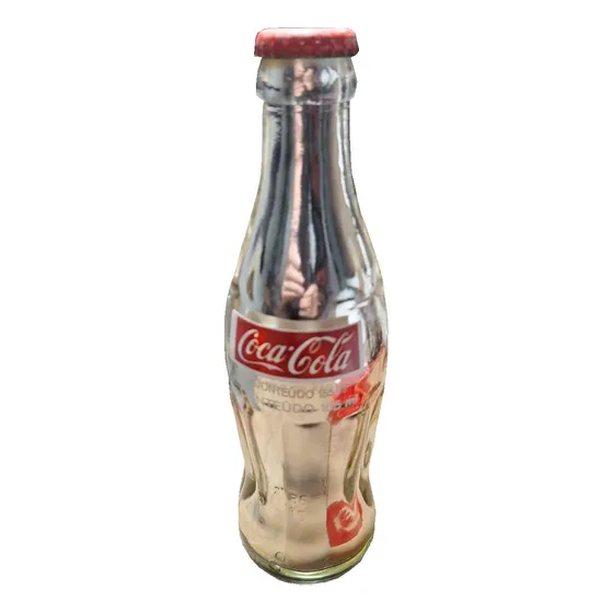 Garrafa Comemorativa Coca Cola Prateada Antiga