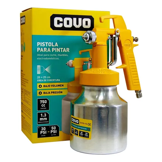 Pistola Para Pintar 750cc P/compresor 30psi-50psi 1.3mm